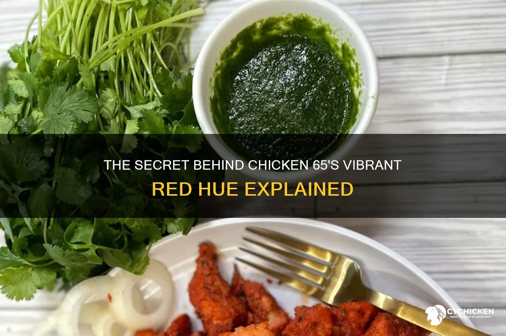what gives red color to chicken 65