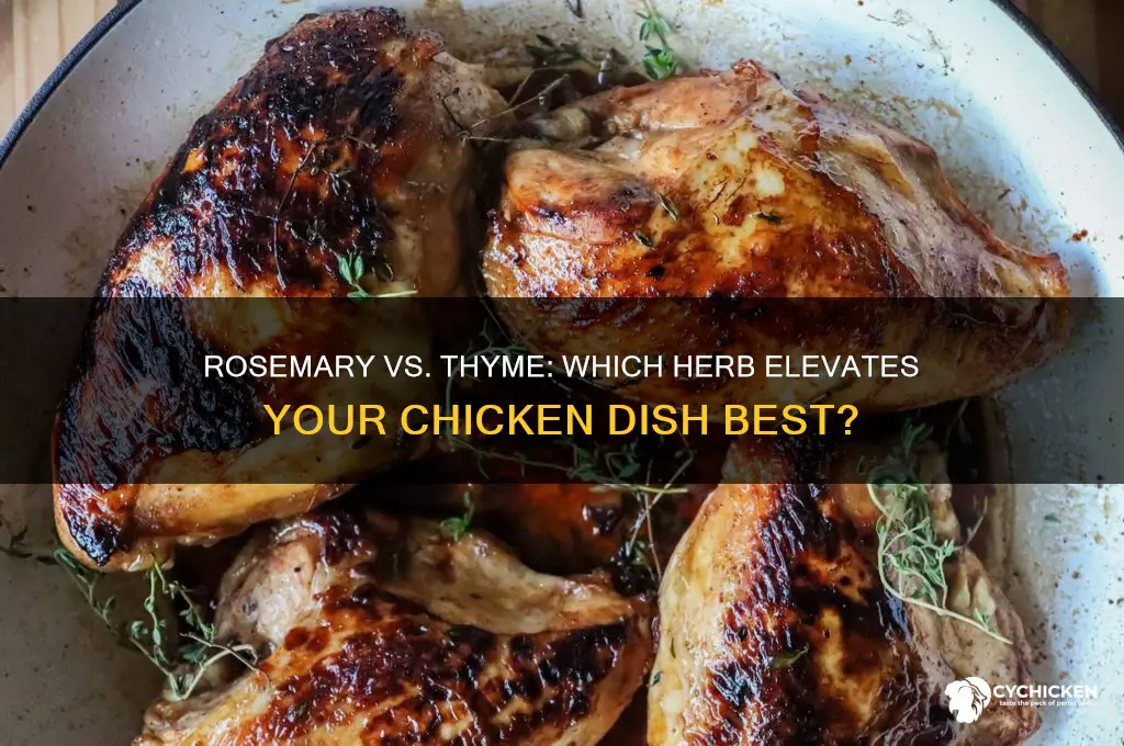 what goes better with chicken rosemary or thyme