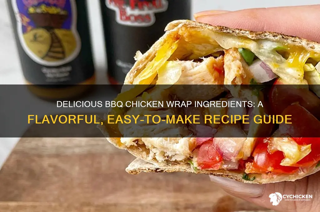 what goes in a bbq chicken wrap