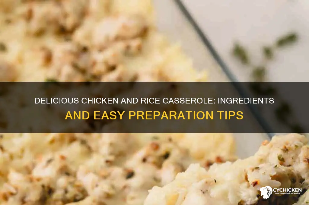 what goes into chicken and rice casserole