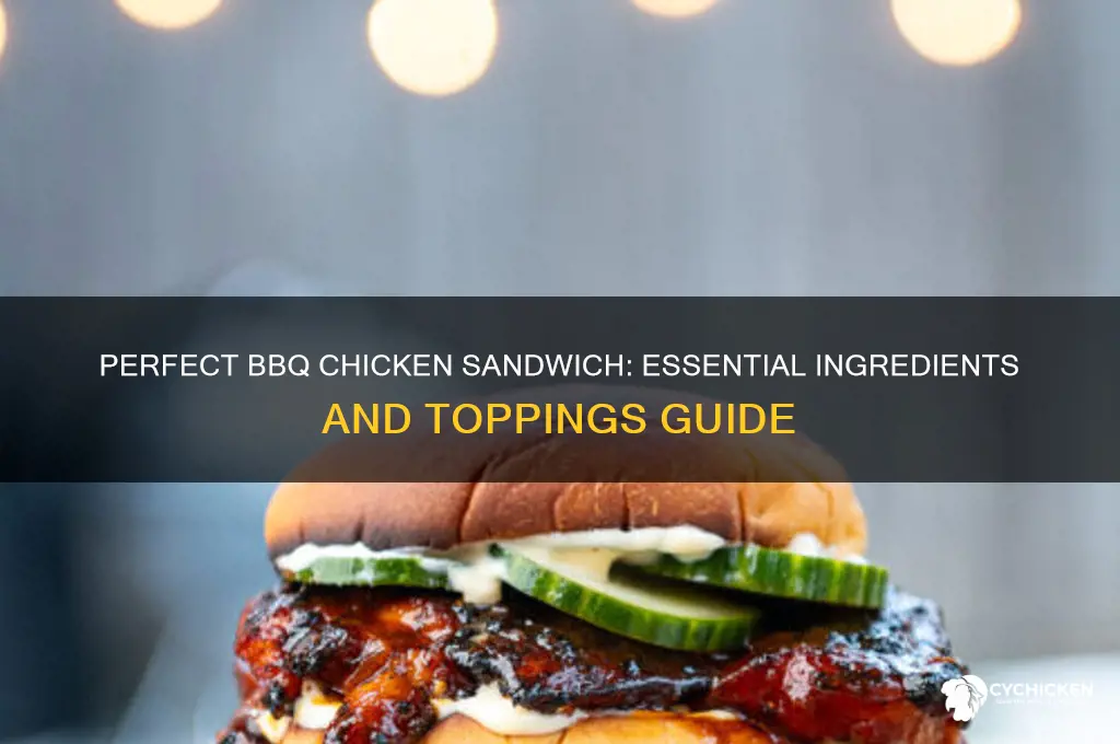 what goes on a bbq chicken sandwich