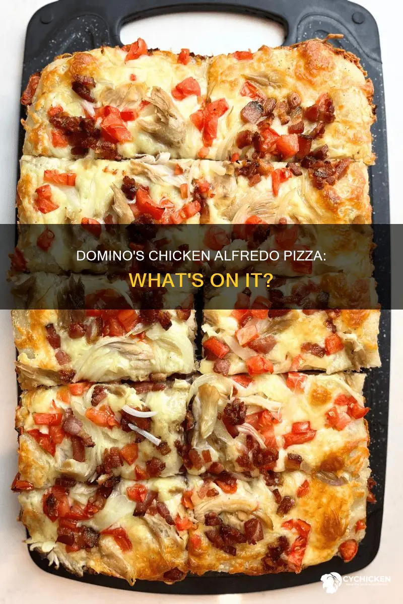 what goes on a chicken alfredo pizza at dominos