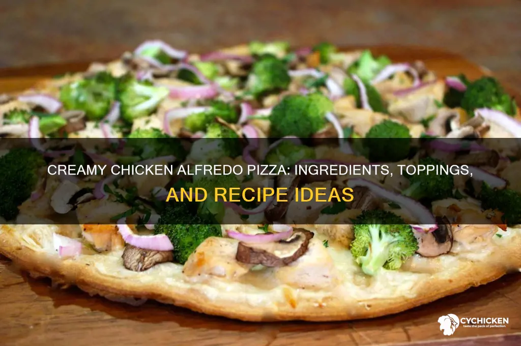 what goes on a chicken alfredo pizza