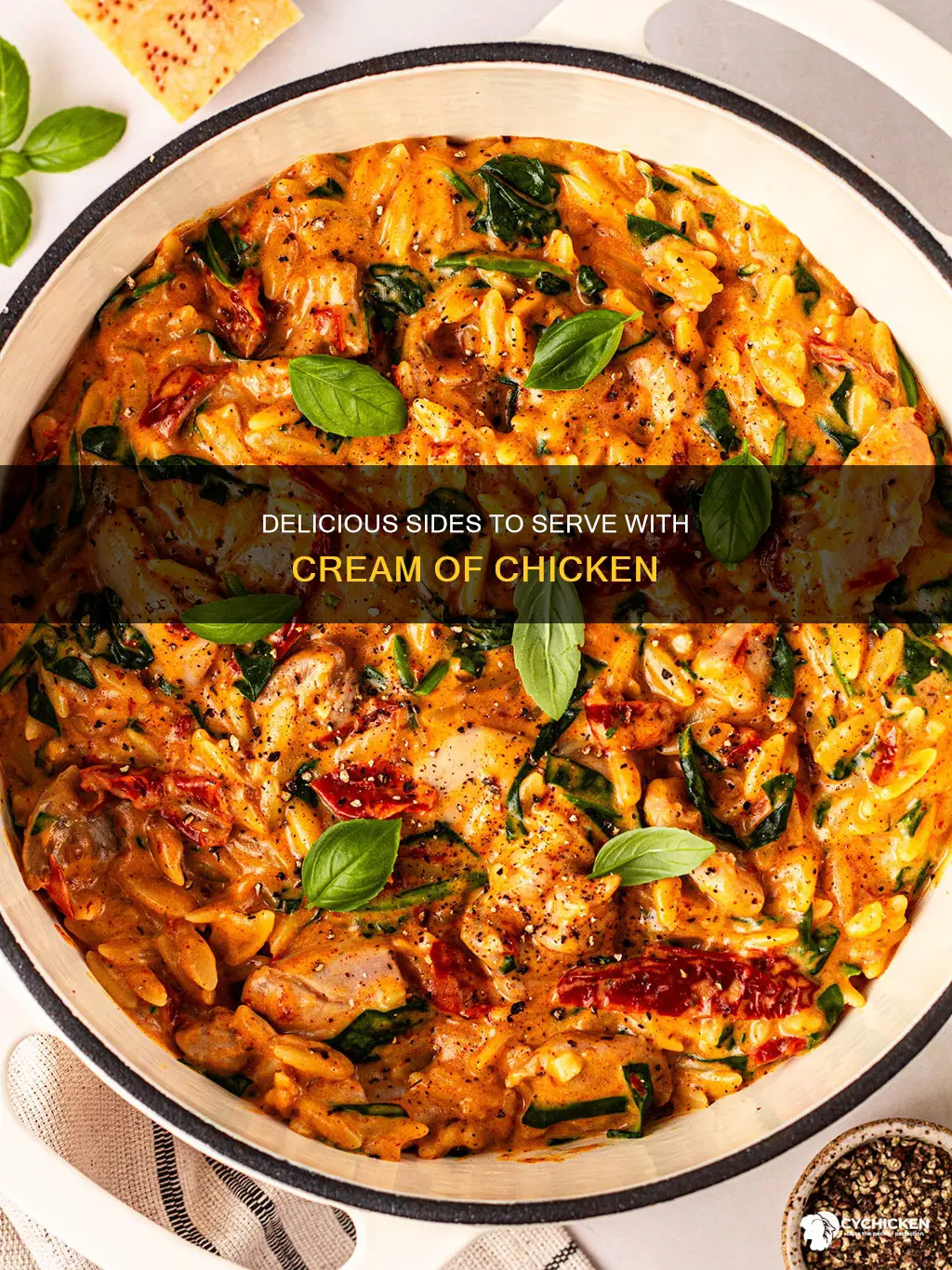 what goes on the side of cream of chicken