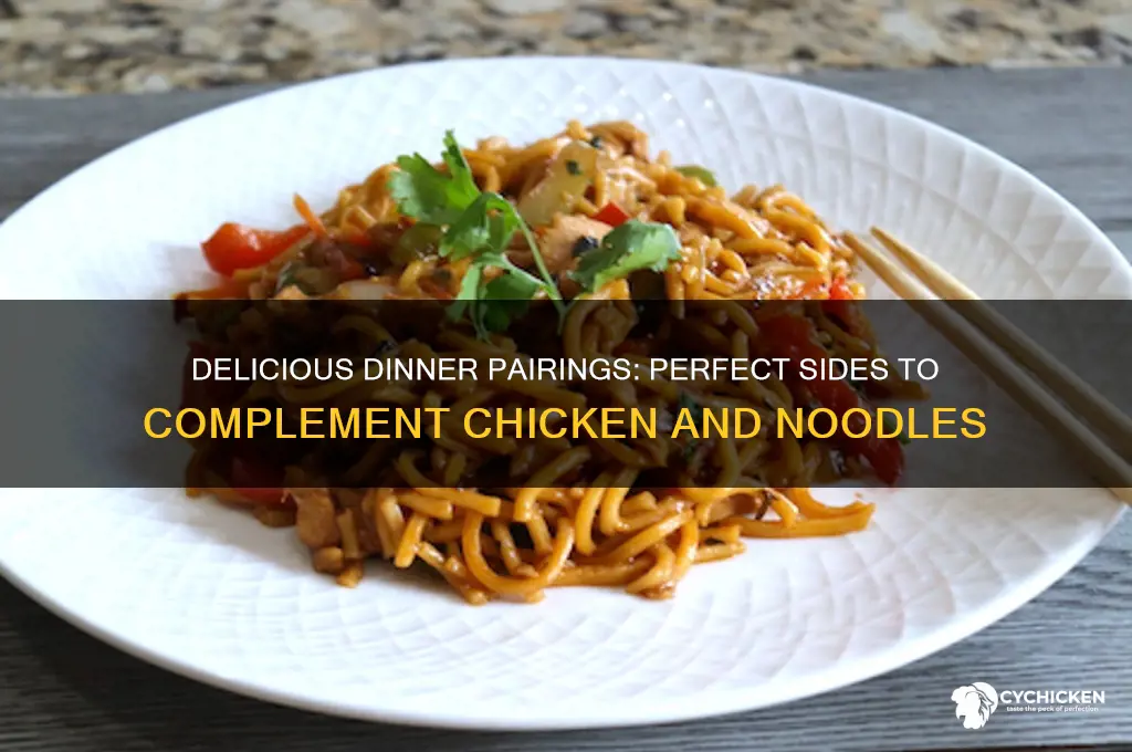 what goes with chicken and noodles for dinner