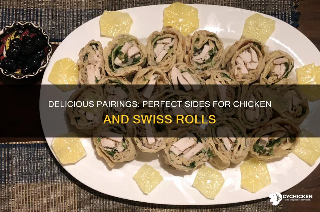 what goes with chicken and swiss rolls