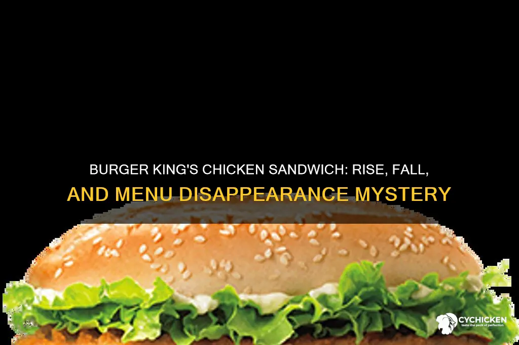 what happened to burger king chicken sandwich