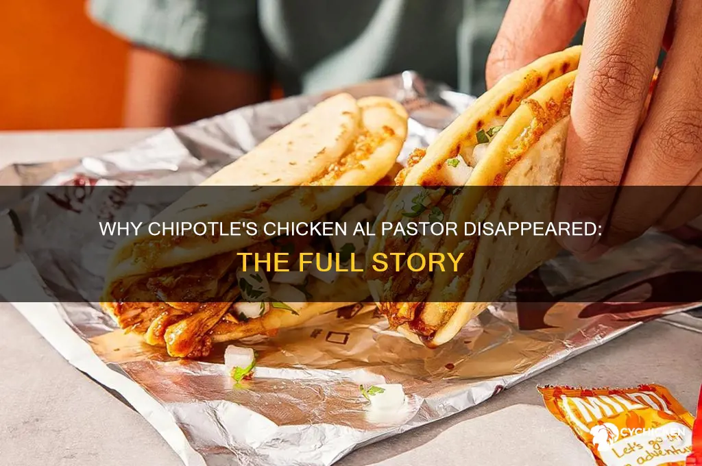 what happened to chicken al pastor chipotle