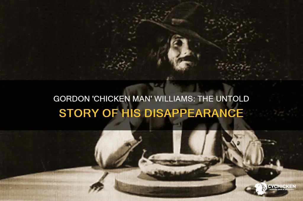 what happened to gordon chicken man williams