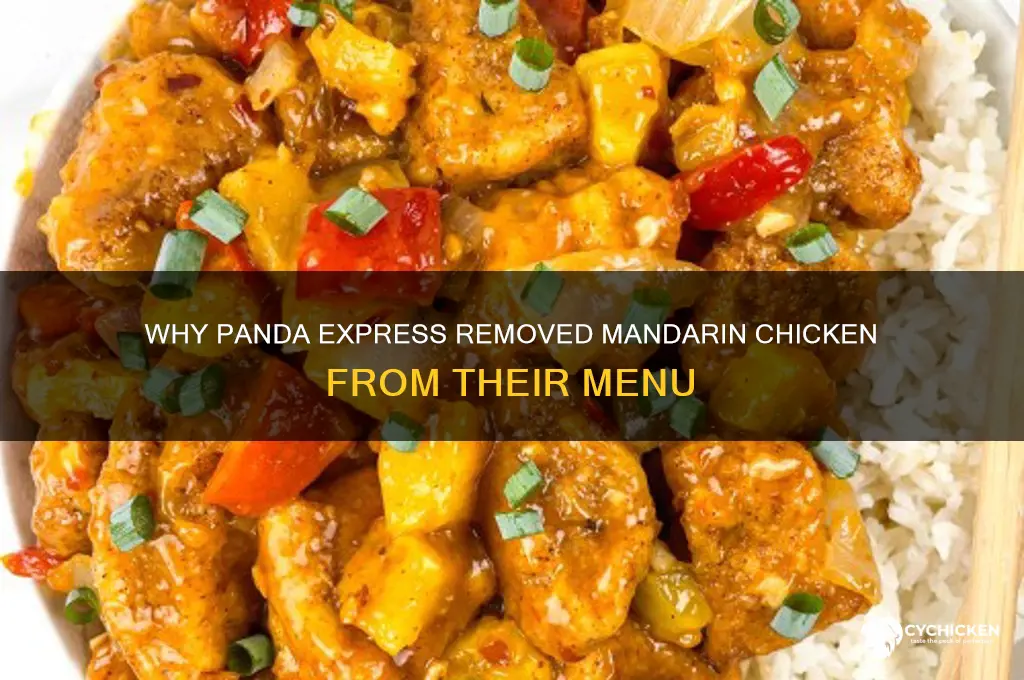 what happened to mandarin chicken at panda express