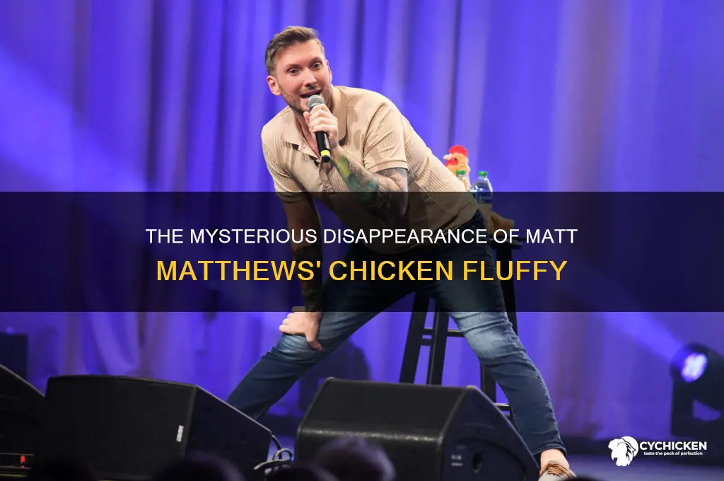 what happened to matt matthews chicken fluffy