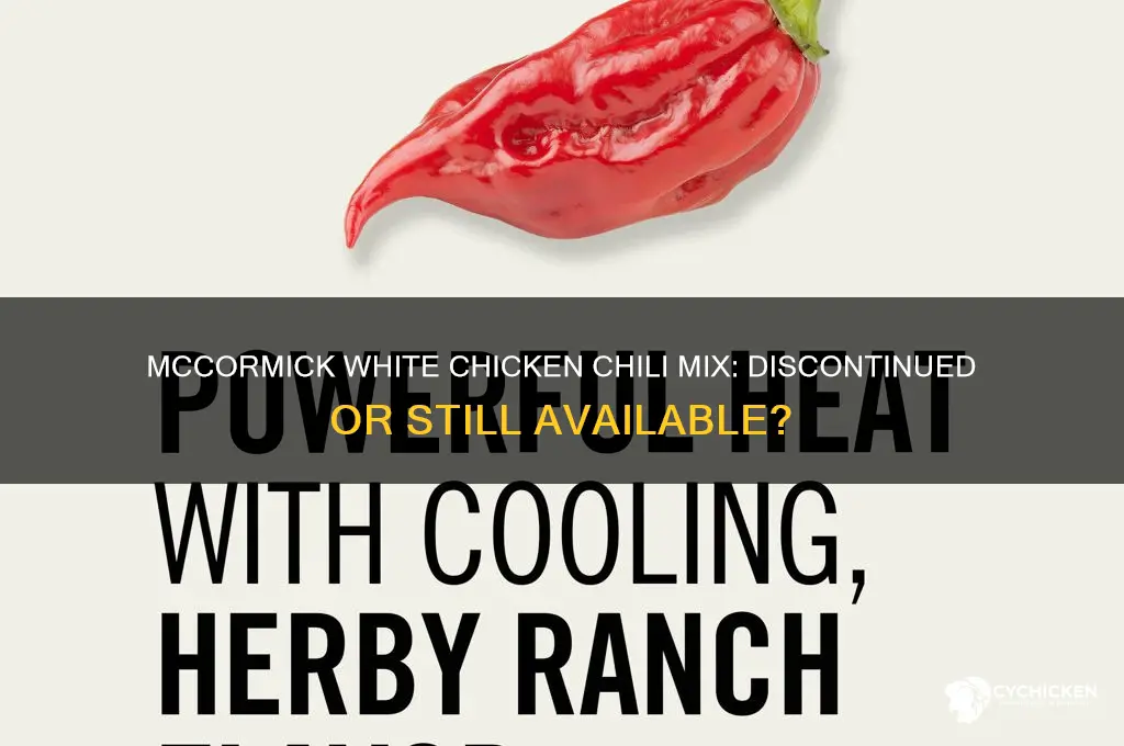 what happened to mccormick white chicken chili mix