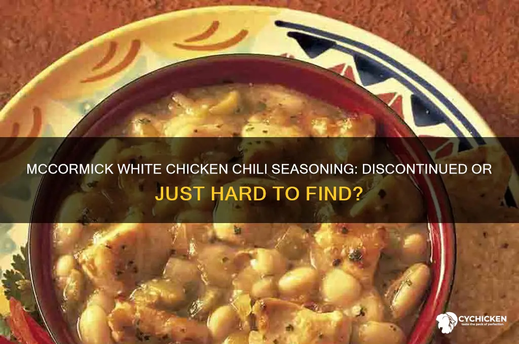 what happened to mccormick white chicken chili seasoning