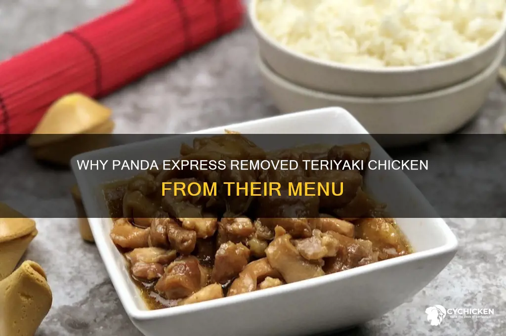 what happened to panda express teriyaki chicken