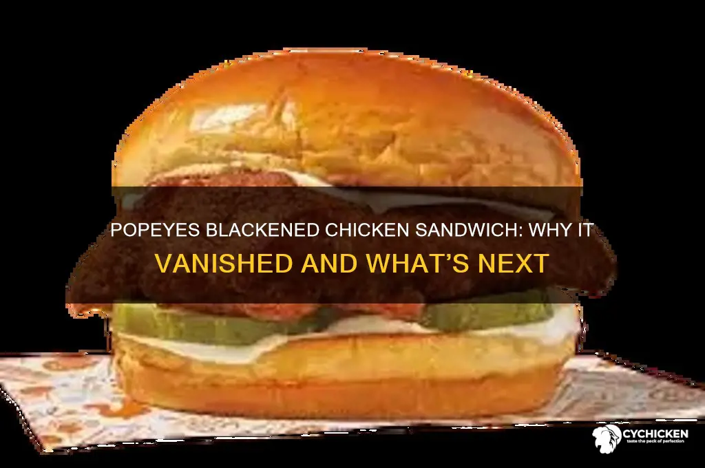what happened to popeyes blackened chicken sandwich