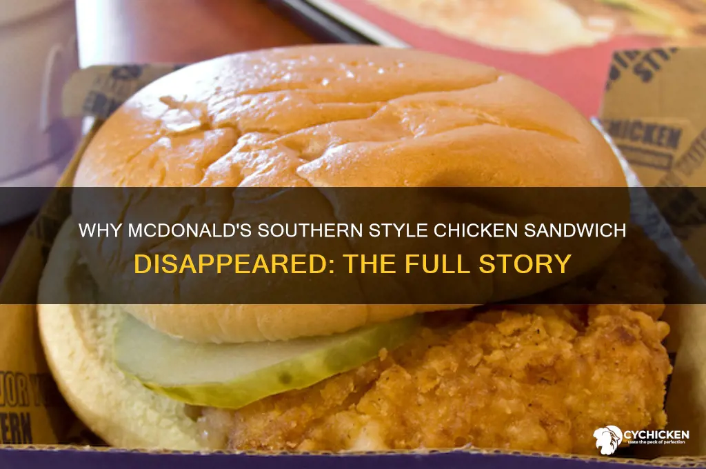 what happened to southern style chicken sandwich mcdonalds