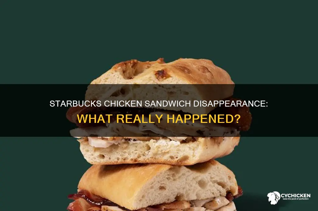 what happened to starbucks chicken sandwich