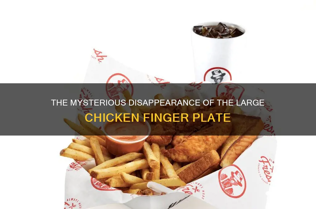 what happened to the large chicken finger plate