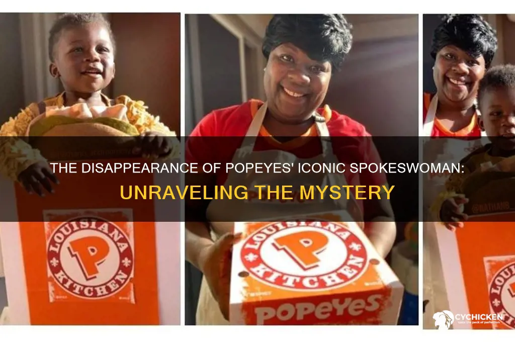what happened to the spokeswoman for popeyes chicken