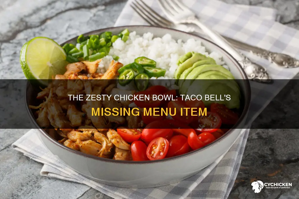 what happened to the zesty chicken bowl at taco bell
