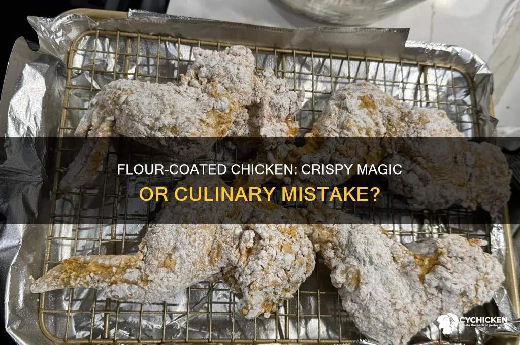 what happens if you put flour on chicken