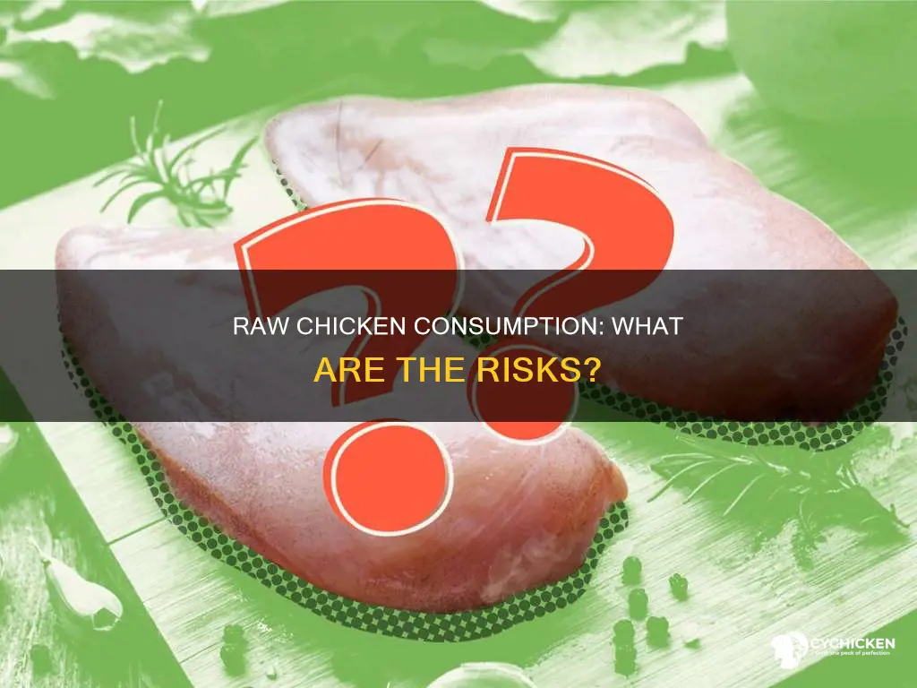 what happens if you take a bite of raw chicken