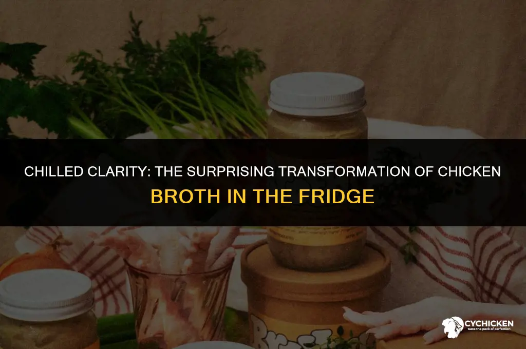 what happens to chicken broth after it has been refrigerated