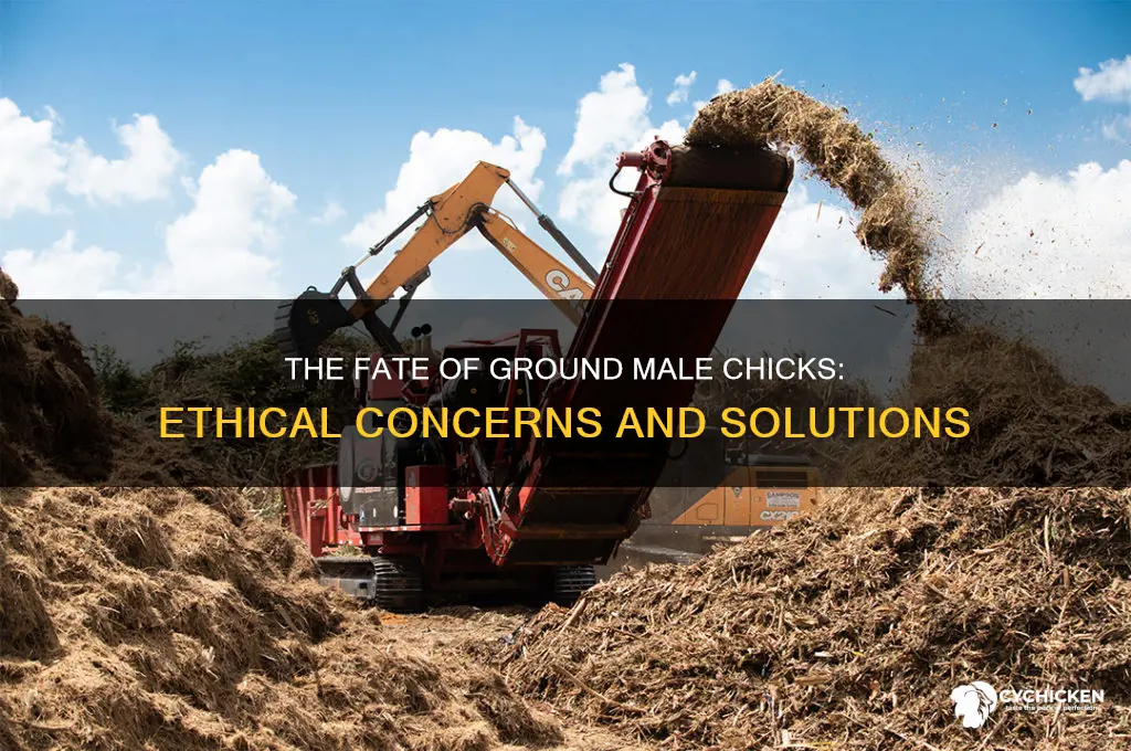 what happens to ground up male chicks