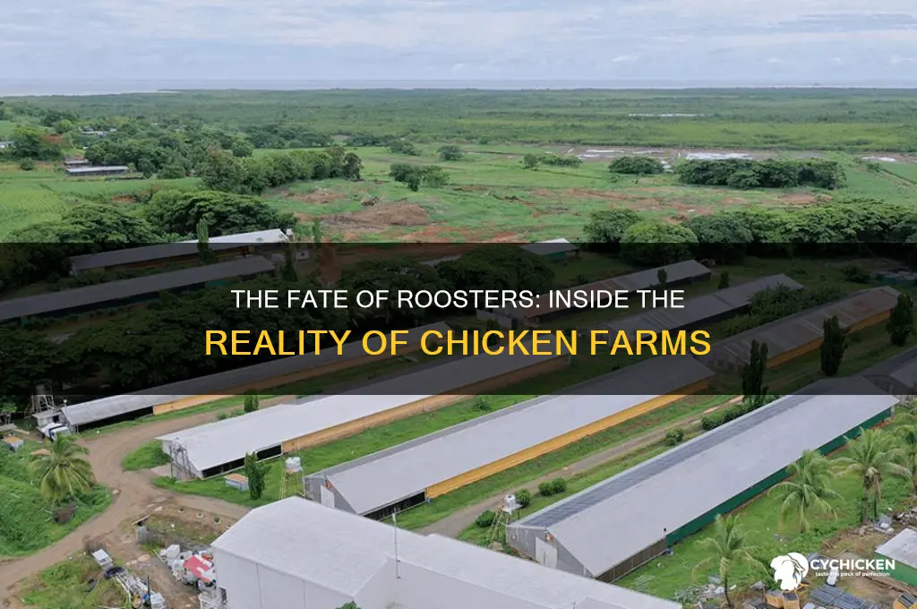 what happens to rooseters on a chicken farm