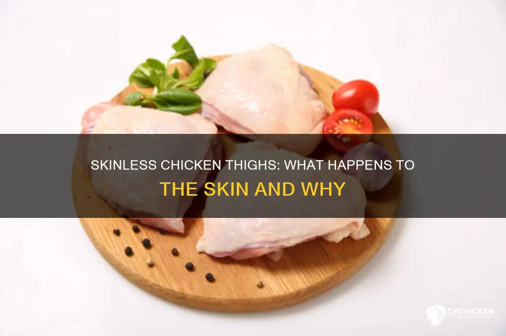 what happens to the skin on boneless skinless chicken thighs