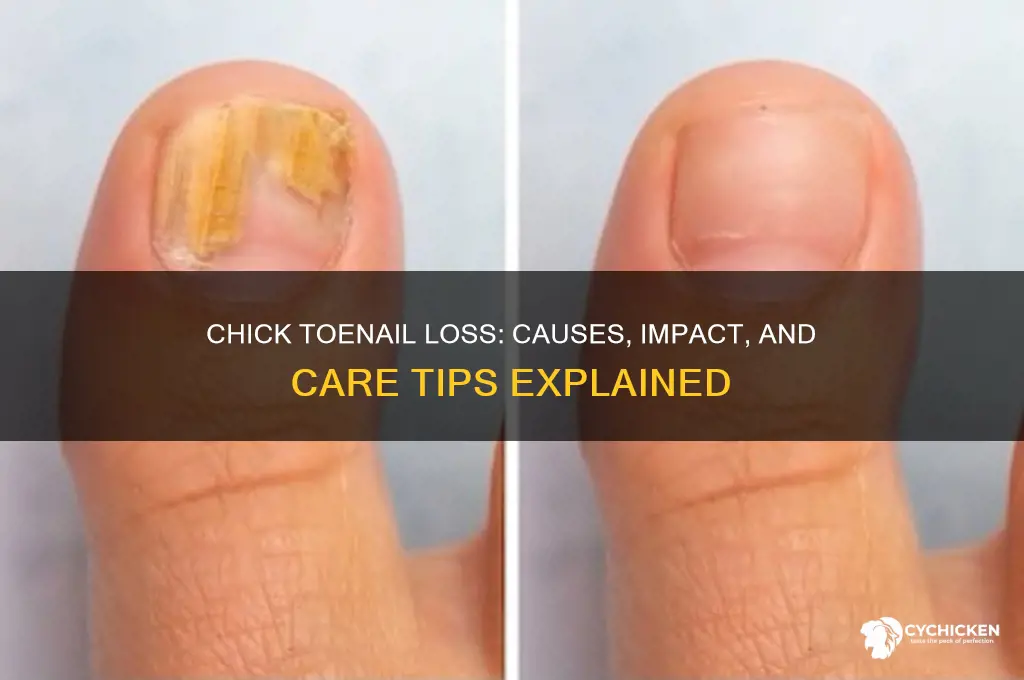 what happens when a chick loses toe nail