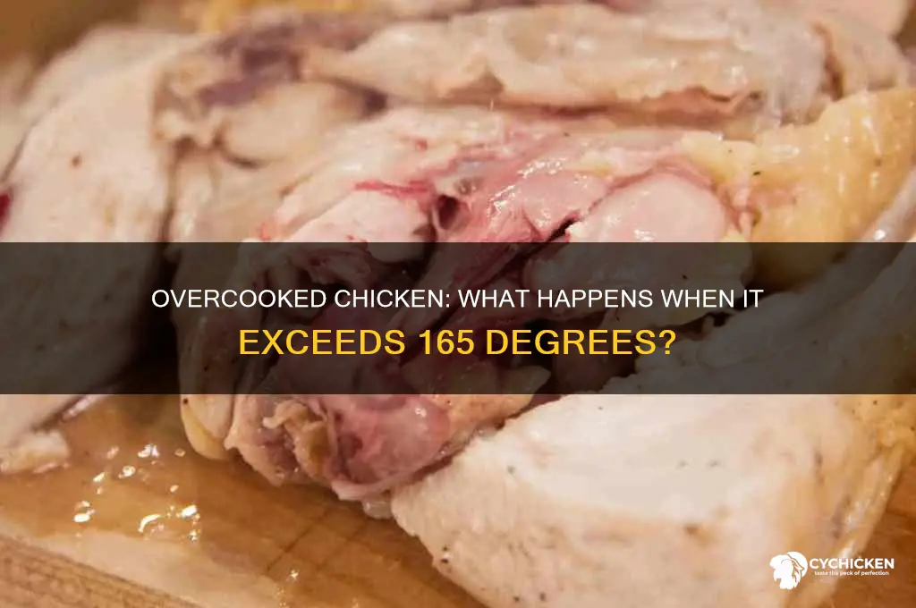 what happens when chicken goes over 165 degress