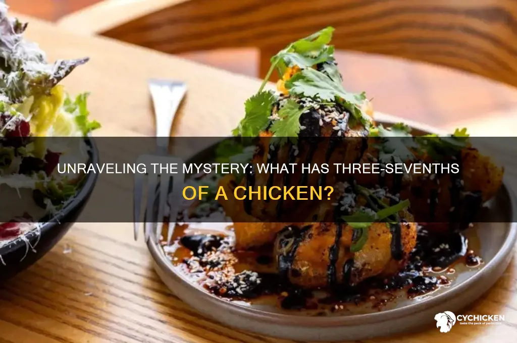 what has 3 7 of a chicken