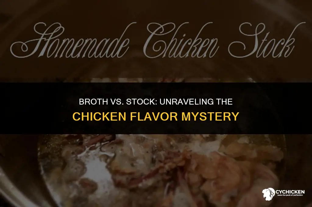 what has more chicken flavor broth or stock