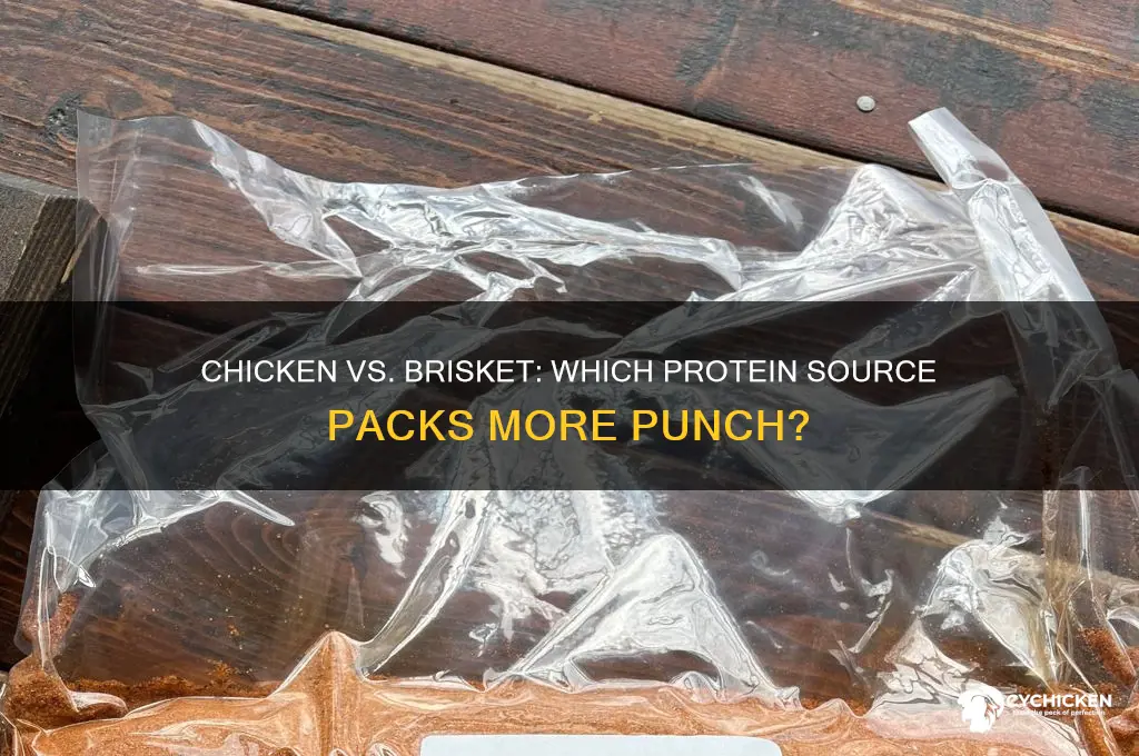 what has more protein chicken or brisket