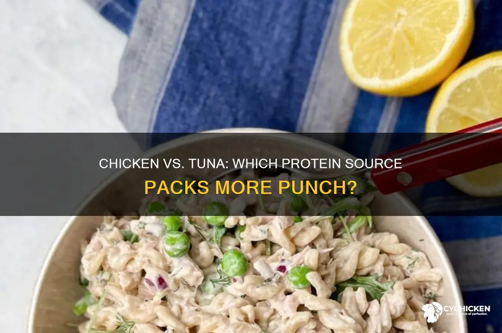 what has more protein chicken or tuna fish