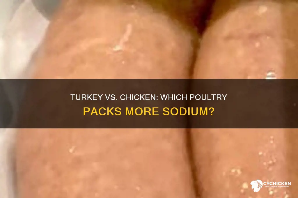 what has more sodium turkey or chicken