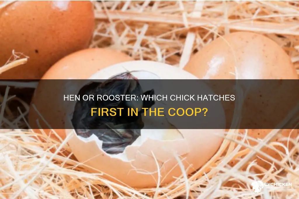 what hatches first hen or rooster chick