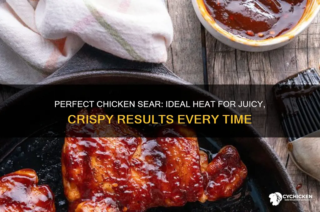 what heat should you sear chicken at