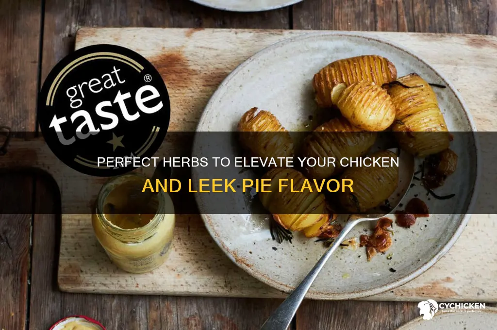 what herbs go with chicken and leek pie