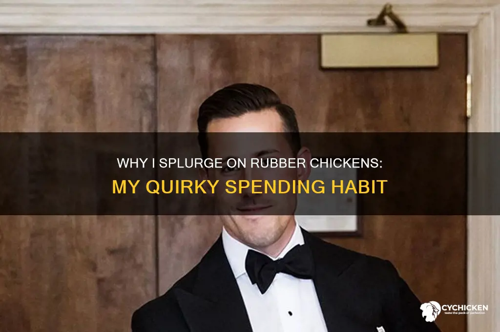 what i spend my money on rubber chicken