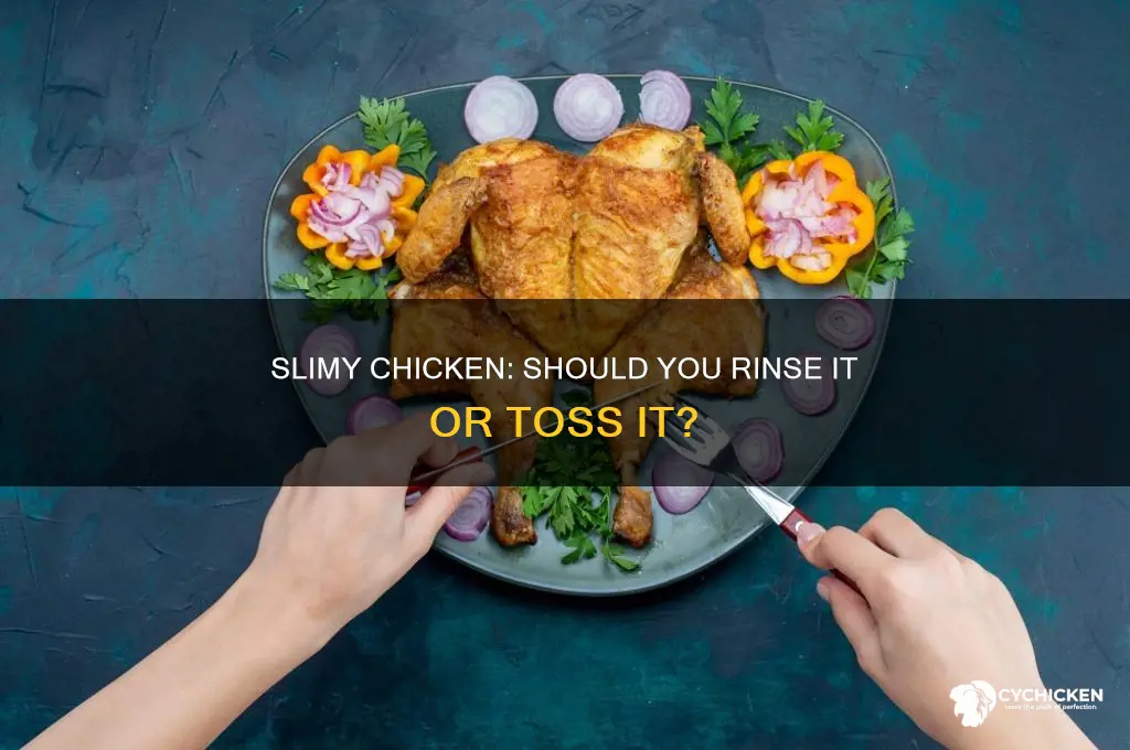 what if chicken is slimy do i rinse