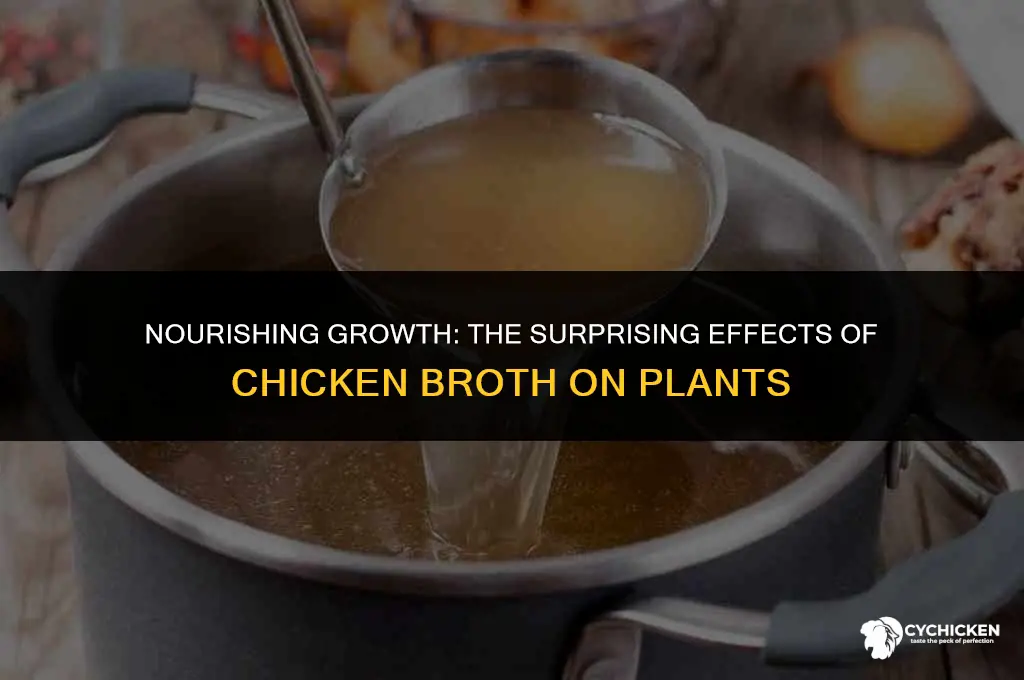 what if you only watered a plant with chicken broth