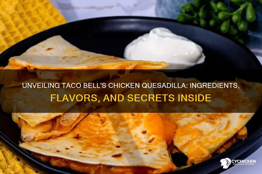 what in a chicken quesadilla from taco bell