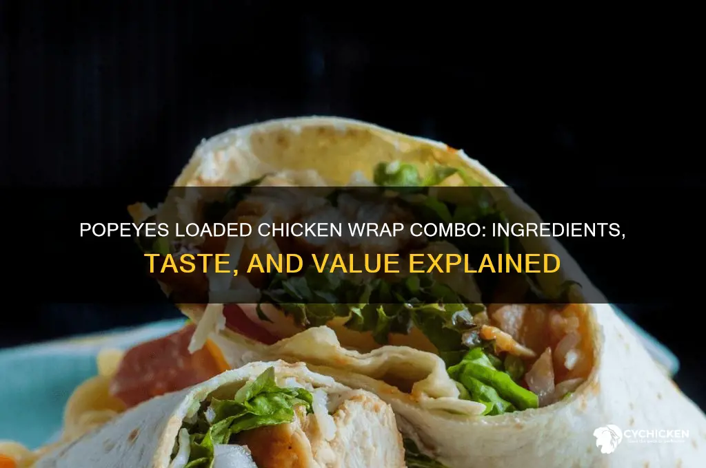 what in loaded chicken wrap combo popeyes