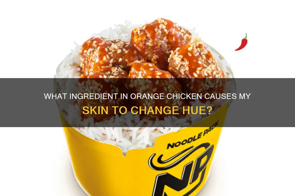 what in orange chicken making my to hue