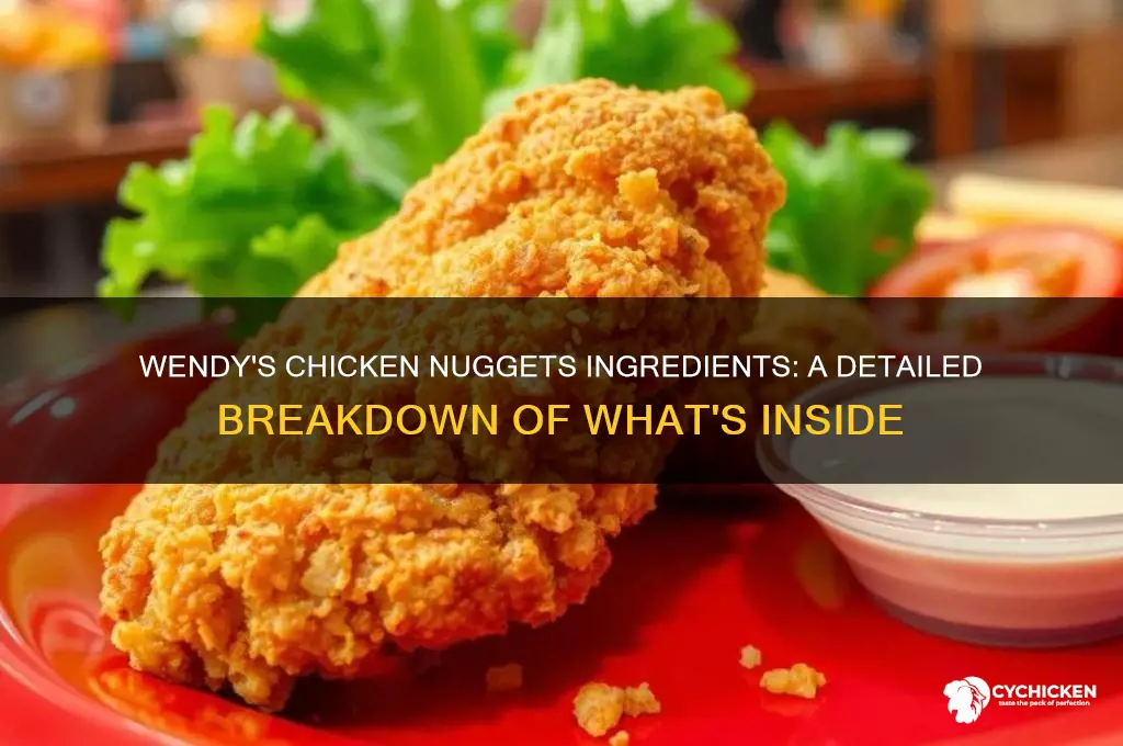 what ingrediends do chicken nuggetsr from wendys have