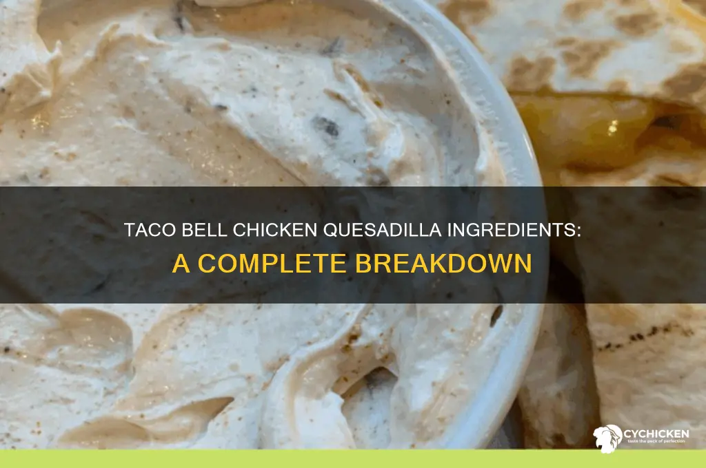 what ingredients are in taco bell chicken quesadilla