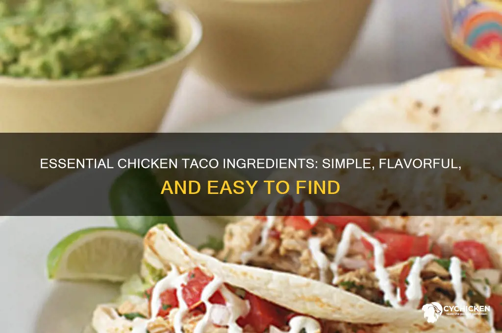 what ingredients do ineed for chicken tacos