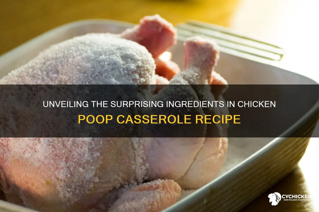 what ingredints ate in chicken poop casdarole